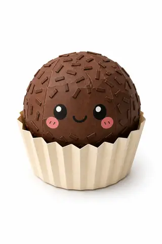 Vista previa de Paper Squishy de Dulce Brasileño (Brigadeiro)