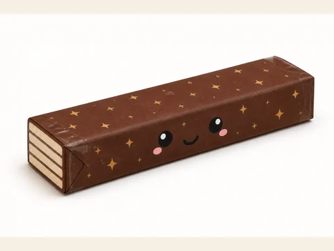 Vista previa de Paper Squishy de Barra de Wafer de Chocolate