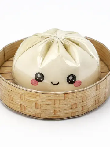 Vista previa de Paper Squishy de Dumpling Viral