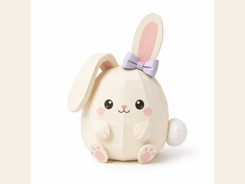 Vista previa de Plantilla de Paper Squishy de Animal 3D
