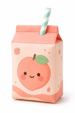Vista previa de Plantilla de Paper Squishy de Bebida 3D