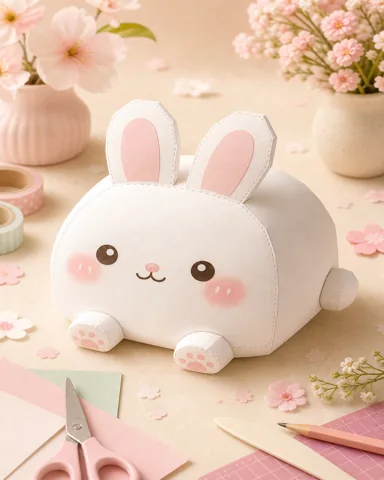 Vista previa de Plantilla de Paper Squishy de Animal 3D