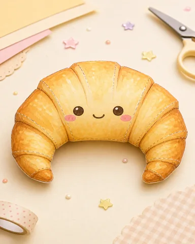Vista previa de Plantilla de Paper Squishy de Comida 3D