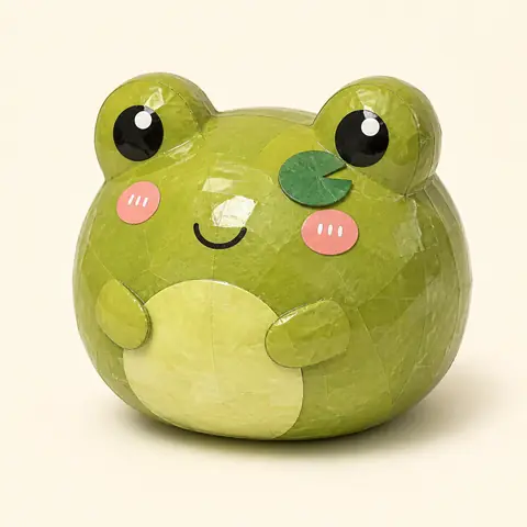 Vista previa de Paper Squishy de Rana Kawaii 3D