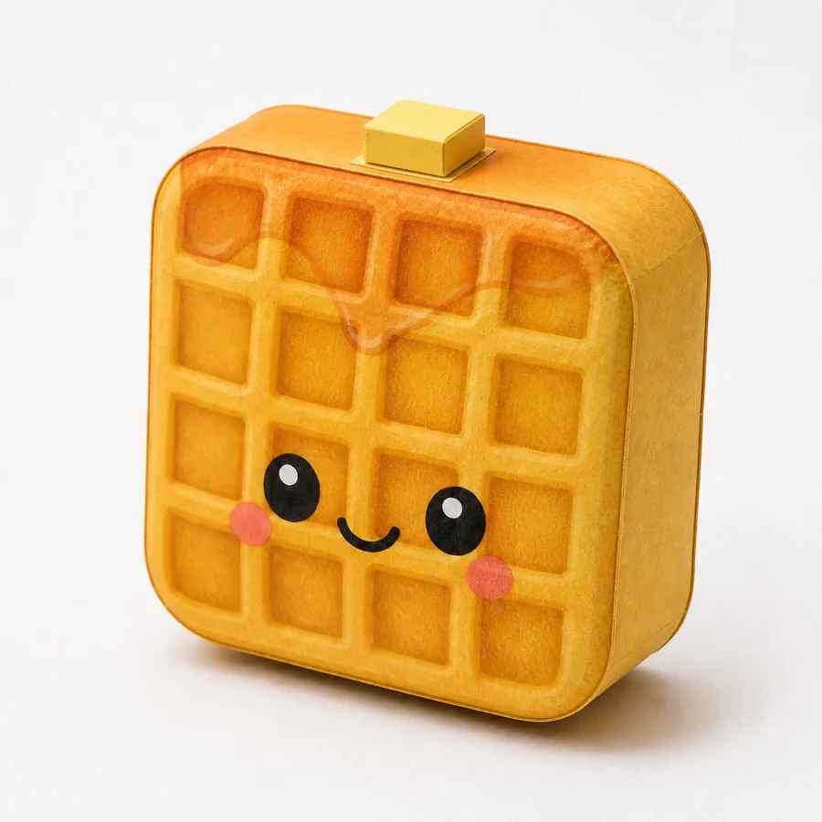 Vista previa de Paper Squishy de Waffle Kawaii 3D