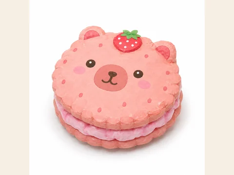 Vista previa de Paper Squishy de Galleta de Carpincho Rosa